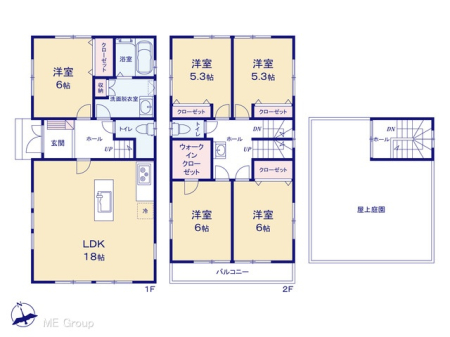 間取り図（販１戸建）　図面と異なる場合は現況を優先
