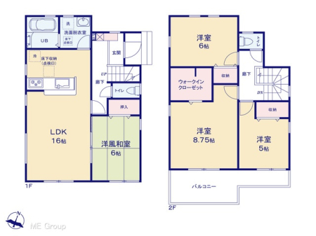 間取り図（販１戸建）　図面と異なる場合は現況を優先