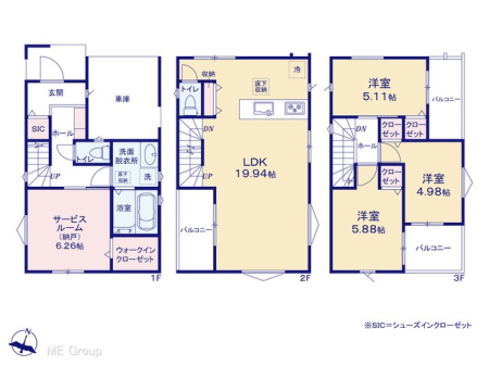 間取り図（販１戸建）　図面と異なる場合は現況を優先