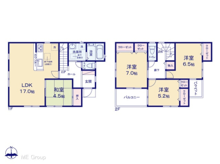 間取り図（販１戸建）　図面と異なる場合は現況を優先