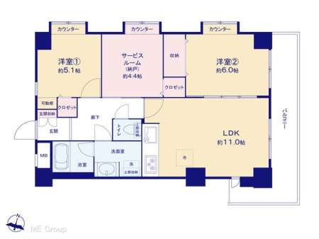 間取り図（販１マンション）　図面と異なる場合は現況を優先