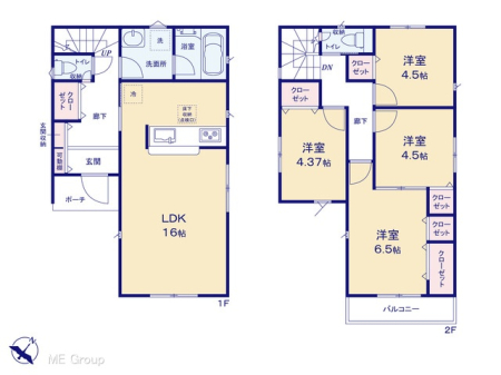間取り図（販１戸建）　図面と異なる場合は現況を優先