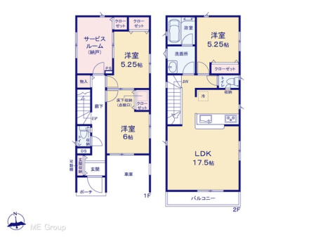 間取り図（販１戸建）　図面と異なる場合は現況を優先